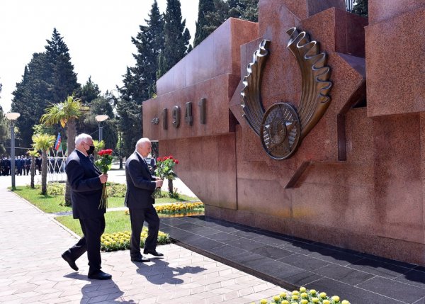 Sumqayıtda faşizm üzərində Qələbənin 76-cı ildönümü münasibətilə tədbir keçirilib -  FOTOLAR