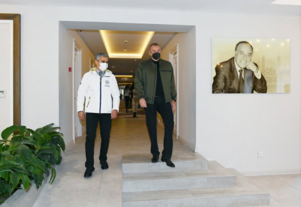 İlham Əliyev ailəsi ilə Şuşada “Xarı Bülbül” otelinin açılışında - FOTOLAR
