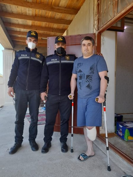 Sumqayıt polisi şəhid ailələrinə bayram sovqatları paylayıb -FOTOLAR