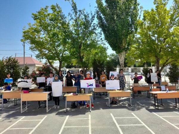 Sumqayıt məktəblərində  “Yay məktəbi” nə start verildi: açıq havada dərs keçdilər - FOTOLAR