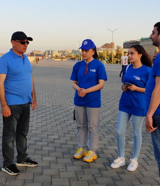 Partiya fəalları Sumqayıt Bulvarında hərəkətə keçdilər -FOTOLAR