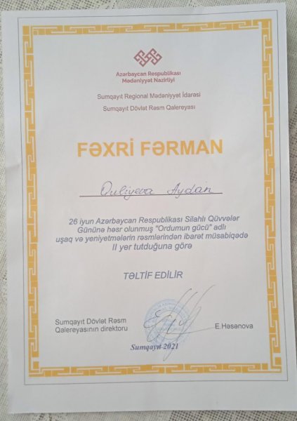 Sumqayıtda “Silahlı Qüvvələr Günü”ilə əlaqədar rəsm müsabiqəsi təşkil olunub - FOTO
