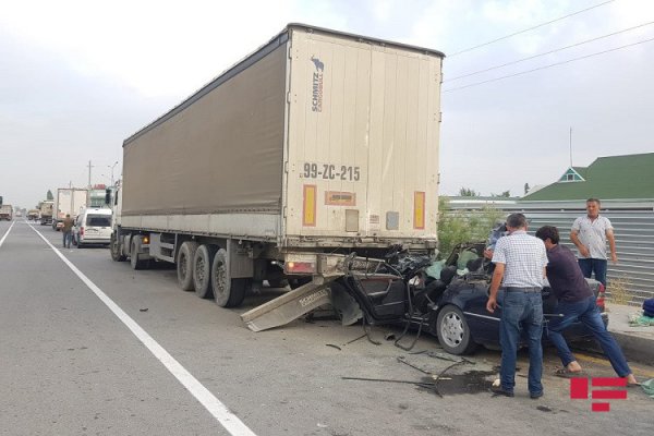 Ağdaşda ağır qəza - 3 ölü, 1 yaralı(FOTOLAR)