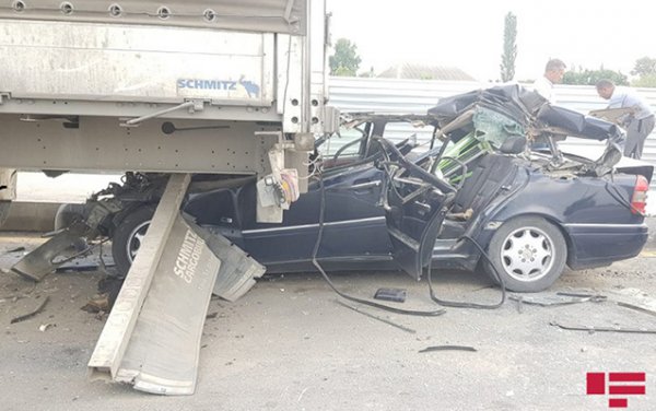 Ağdaşda ağır qəza - 3 ölü, 1 yaralı(FOTOLAR)