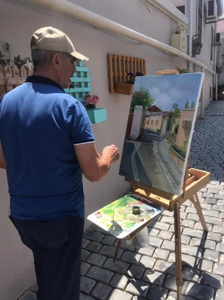 Sumqayıt rəssamlarının növbəti səfəri Balaxanıya olub - FOTO