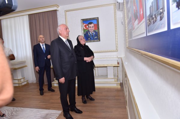 Sumqayıtda Milli Qəhrəman Polad Həşimovun büstünün və xatirə muzeyinin açılışı olub - FOTO