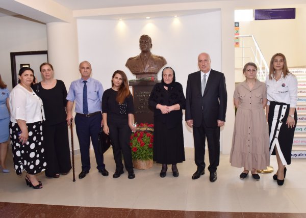 Sumqayıtda Milli Qəhrəman Polad Həşimovun büstünün və xatirə muzeyinin açılışı olub - FOTO
