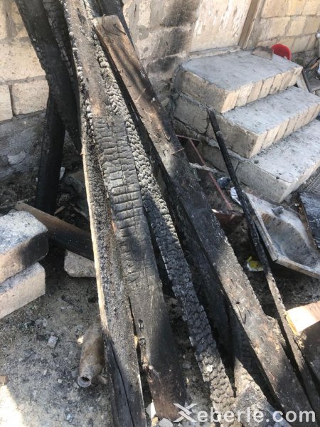 Sumqayıtda ata oğlu və gəlinin yaşadığı evi yandırdı - FOTOLAR