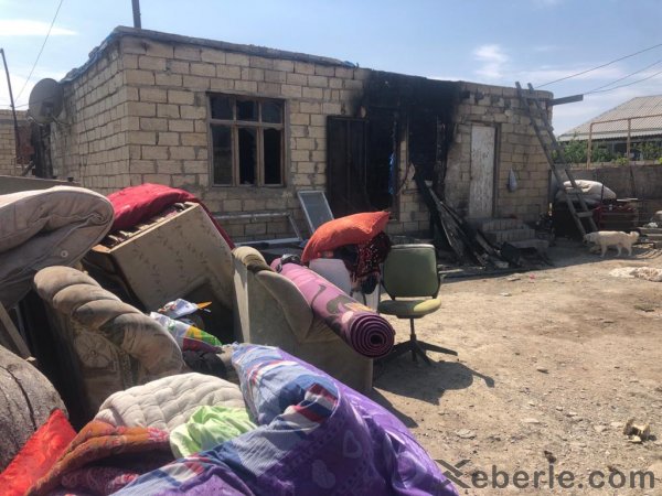Sumqayıtda ata oğlu və gəlinin yaşadığı evi yandırdı - FOTOLAR
