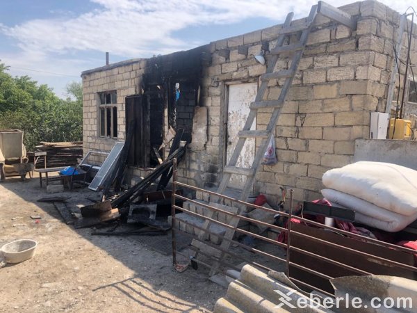 Sumqayıtda ata oğlu və gəlinin yaşadığı evi yandırdı - FOTOLAR
