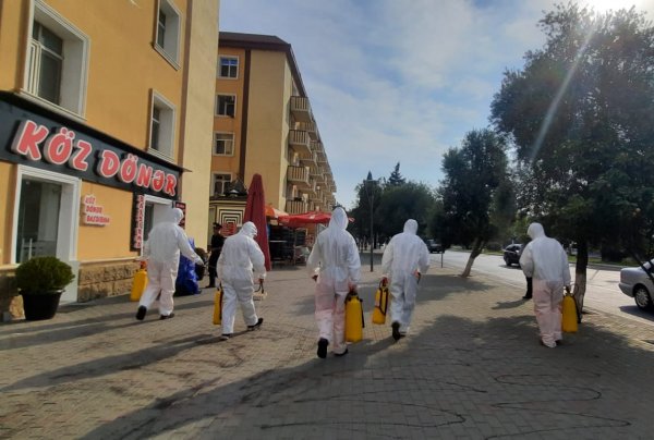 Sumqayıt şəhərində genişmiqyaslı dezinfeksiya işləri aparılıb -FOTOLAR
