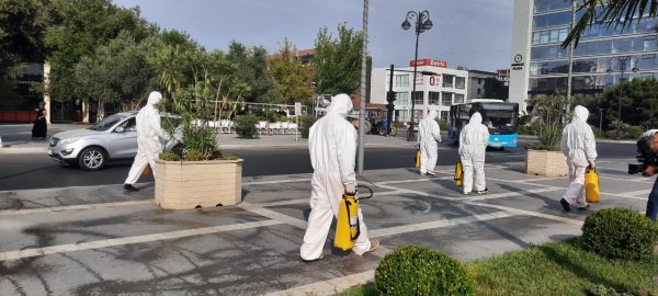 Sumqayıt şəhərində genişmiqyaslı dezinfeksiya işləri aparılıb -FOTOLAR
