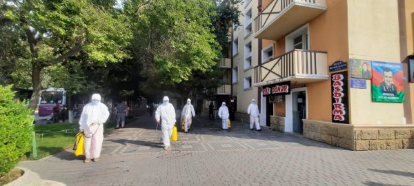 Sumqayıt şəhərində genişmiqyaslı dezinfeksiya işləri aparılıb -FOTOLAR