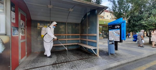 Sumqayıt şəhərində genişmiqyaslı dezinfeksiya işləri aparılıb -FOTOLAR