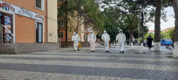 Sumqayıt şəhərində genişmiqyaslı dezinfeksiya işləri aparılıb -FOTOLAR