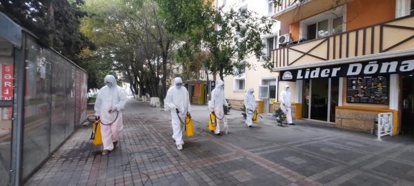 Sumqayıt şəhərində genişmiqyaslı dezinfeksiya işləri aparılıb -FOTOLAR