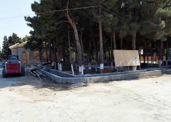 Sumqayıt Şəhidlər Xiyabanında təmir işləri davam edir - FOTOLAR
