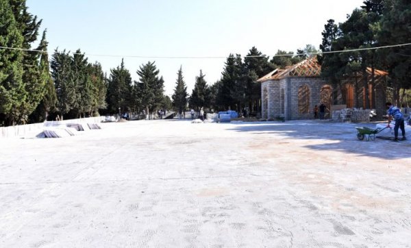 Sumqayıt Şəhidlər Xiyabanında təmir işləri davam edir - FOTOLAR