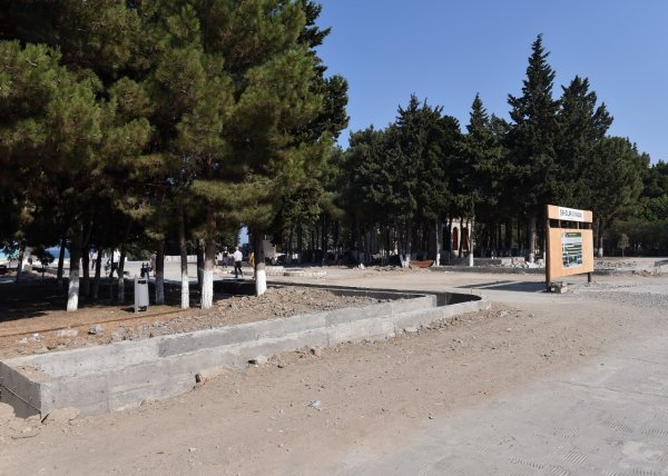 Sumqayıt Şəhidlər Xiyabanında təmir işləri davam edir - FOTOLAR