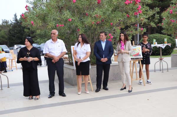 Sumqayıtda 44 günlük Vətən müharibəsinə həsr edilmiş “Gənc Qalib” adlı rəsm sərgisi keçirilib - FOTOLAR