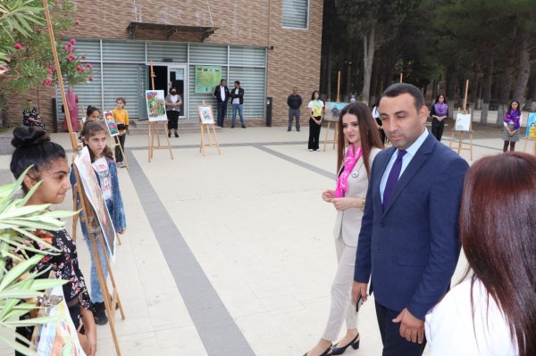Sumqayıtda 44 günlük Vətən müharibəsinə həsr edilmiş “Gənc Qalib” adlı rəsm sərgisi keçirilib - FOTOLAR