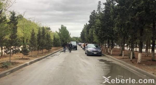 Sumqayıtda yol çökdü -FOTO