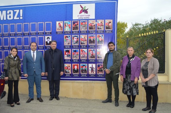 Sumqayıt Regional Mədəniyyət İdarəsinin Zəngilan rayon üzrə nümayəndəliyi şəhid ailələrini ziyarət edib - FOTO