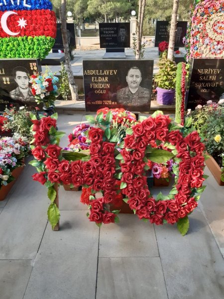 Deputat Hicran Hüseynova Sumqayıtda şəhid Eldar Abdullayevin xatirəsini yad etdi -FOTOLAR 