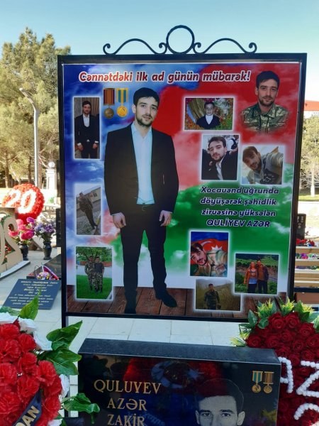 Deputat şəhidin xatirəsini andı - FOTO