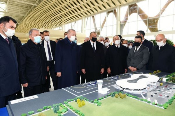 Prezidentlər Füzuli Beynəlxalq Hava Limanının açılışında - FOTOLAR (YENİLƏNİB)