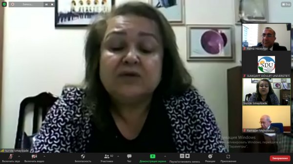 Sumqayıt Dövlət Universitetində Bakı Musiqi Akademiyasının 100 illik yubileyinə həsr olunmuş elmi-praktik konfrans keçirildi - FOTOLAR