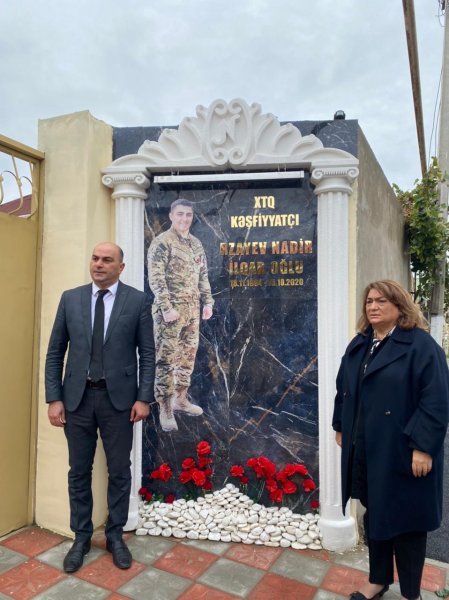 Hicran Hüseynova şəhid Nadir Rzayevin ailəsini ziyarət edib -FOTOLAR