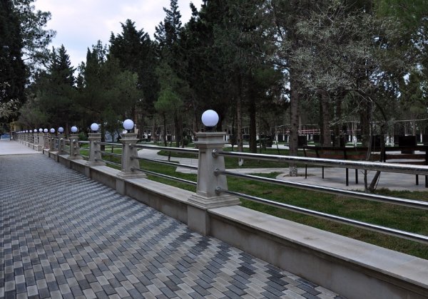 Zakir Fərəcov Sumqayıtın Şəhidlər xiyabanında aparılan təmir-bərpa işləri ilə tanış oldu -FOTO