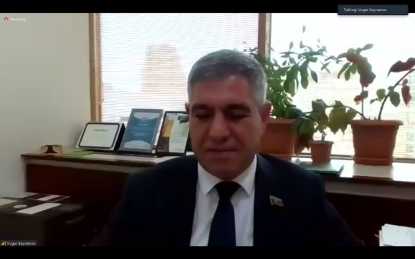Millət vəkilləri Sumqayıt Dövlət Universitetinin keçirdiyi vebinarda iştirak ediblər -FOTOLAR
