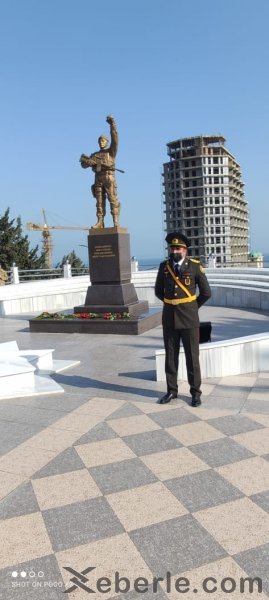 Sumqayıtda "Qalib əsgər" heykəlinin açılışı olub - FOTOLAR