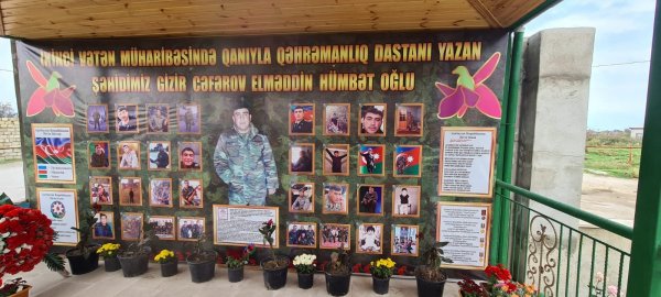 Sumqayıt Regional Mədəniyyət İdarəsinin Xızı rayon üzrə nümayəndəliyi şəhid ailələrini ziyarətə davam edir - FOTO