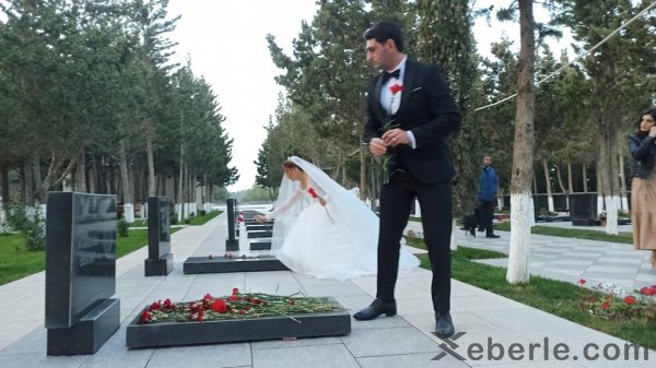 Sumqayıtda evlənən cütlükdən nümunəvi addım - FOTOLAR