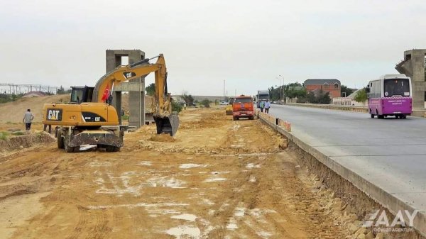 Sumqayıt – Hacı Zeynalabdin yolu genişləndirilir -FOTOLAR