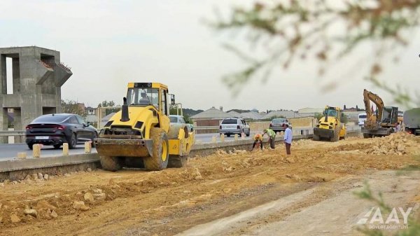 Sumqayıt – Hacı Zeynalabdin yolu genişləndirilir -FOTOLAR