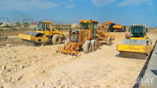 Sumqayıt – Hacı Zeynalabdin yolu genişləndirilir -FOTOLAR