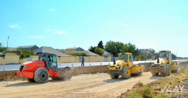 Sumqayıt – Hacı Zeynalabdin yolu genişləndirilir -FOTOLAR