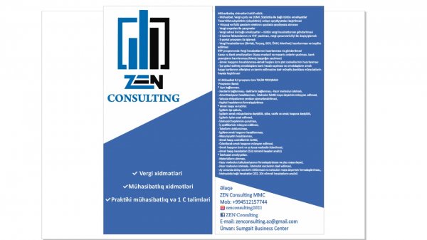 Sumqayıtda "ZEN CONSULTİNG" xidmətinizdə: biznesinizin etibarlı tərəfdaşı