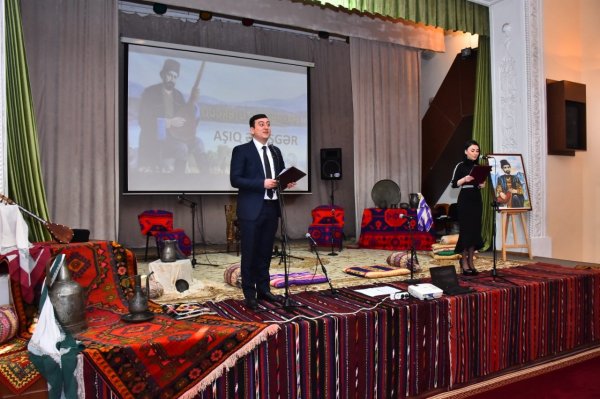 Sumqayıtda N.Nərimanov adına Mədəniyyət Mərkəzində Aşıq Ələsgərin yubileyi münasibəti ilə tədbir keçirilib - FOTOLAR