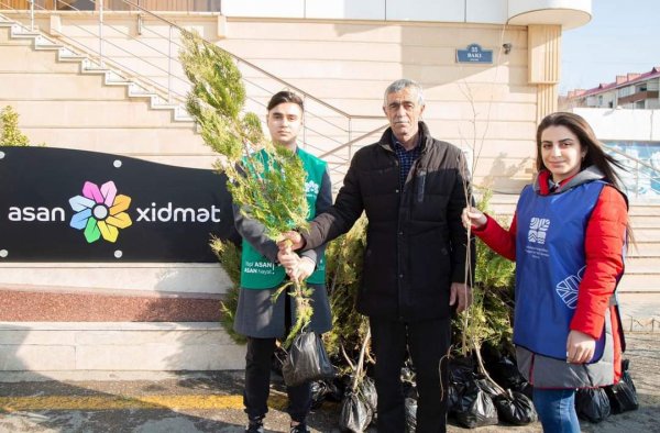 Sumqayıtda “ASAN xidmət” mərkəzində ekoloji aksiya keçirilib -FOTOLAR