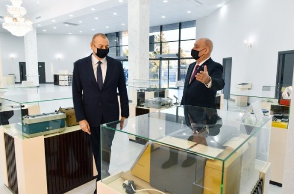 Prezident AZƏRTAC-ın yeni binasında - FOTOLAR