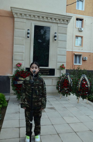 Sumqayıtda şəhid Balakişi Hüseynovun  xatirə barelyefinin açılışı olub - FOTOLAR