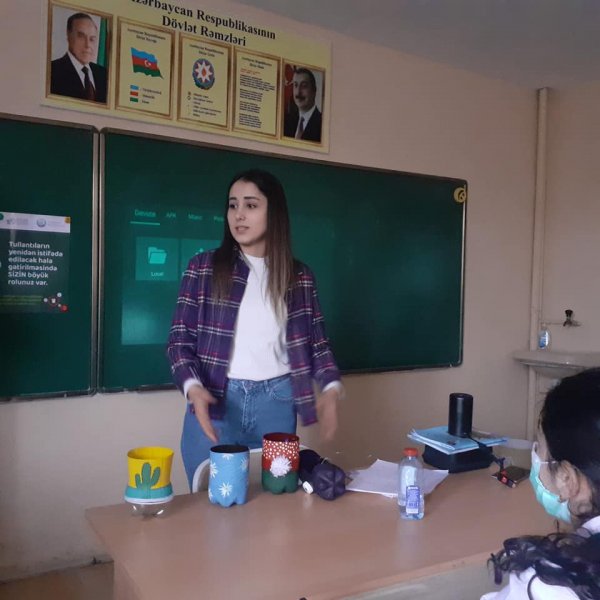 Sumqayıtda şagirdlərə ekoloji problemlər və yenidən emalla bağlı biliklər verilib - FOTOLAR