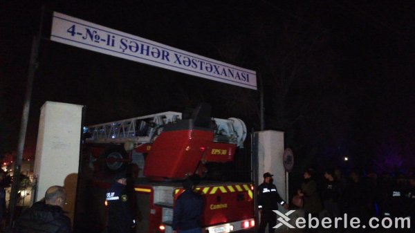 Sumqayıtda xəstəxanada baş verən yanğından görüntülər... - VİDEO (FOTOLAR)