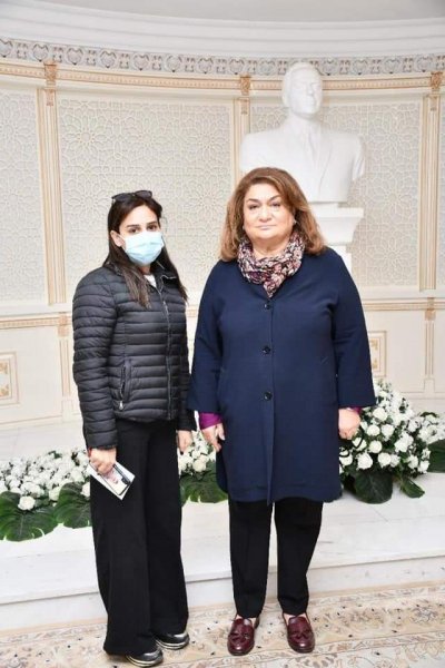 Hicran Hüseynova Sumqayıtda şəhid ailələri ilə görüşüb -FOTOLAR