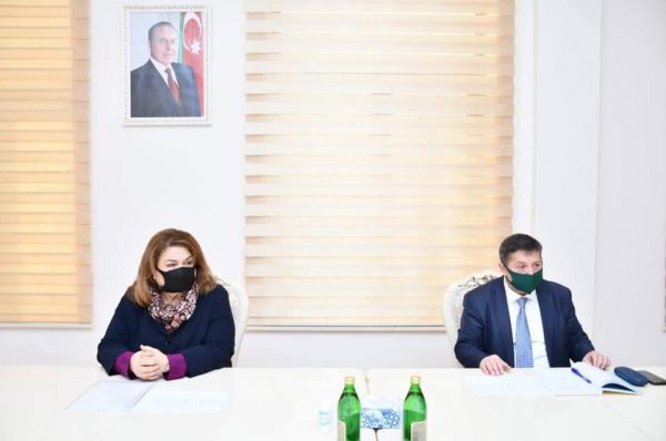 Hicran Hüseynova Sumqayıtda şəhid ailələri ilə görüşüb -FOTOLAR